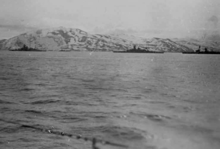 Tirpitz, Scharnhorst, and cruiser Lutzow in Norway.
