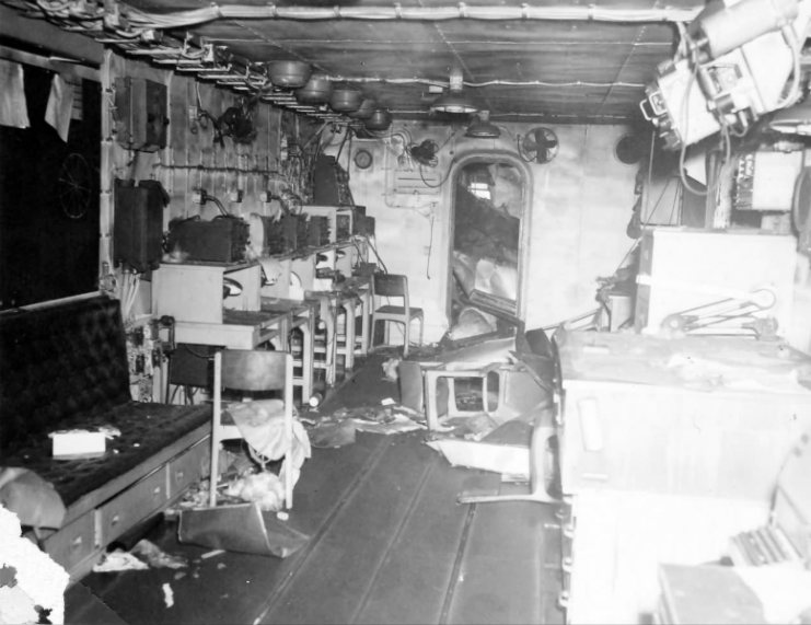USS Bunker Hill internal damage