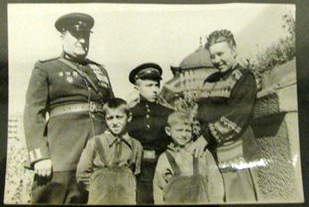 Sergey Aleshkov with his adoptive family.