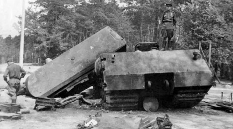 Maus blown up at Kummersdorf 1945