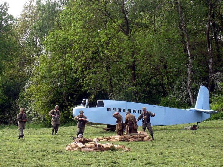 A reenactment of the attack at Fort Eben-Emael