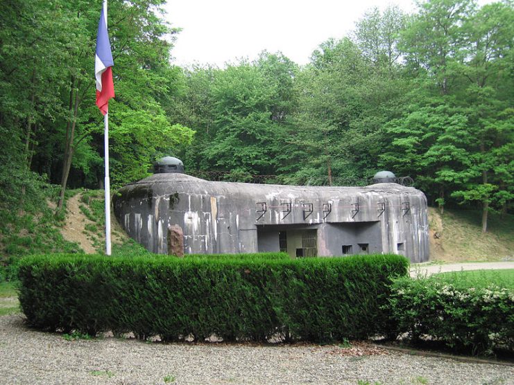 The munitions entrance to Ouvrage Schoenenbourg along the Maginot Line in Alsace.