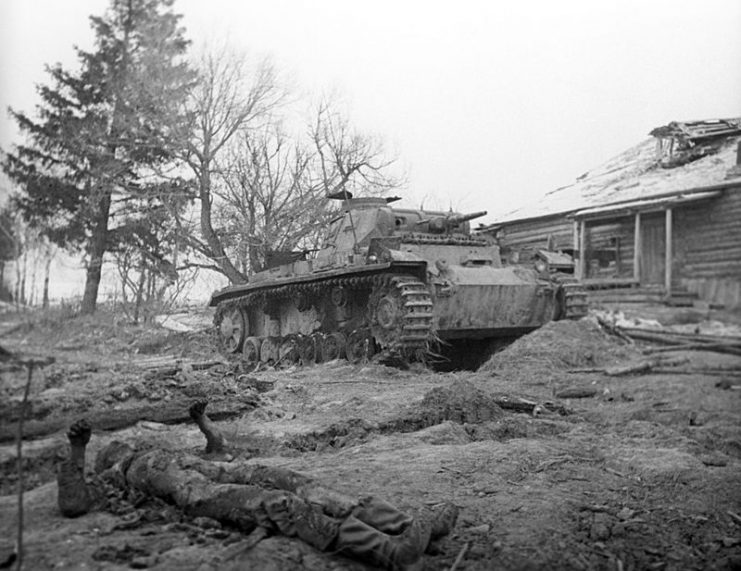 “German armor unit defeated in the vicinity of Skirmanovo village 1941. By RIA Novosti archive CC BY-SA 3.0