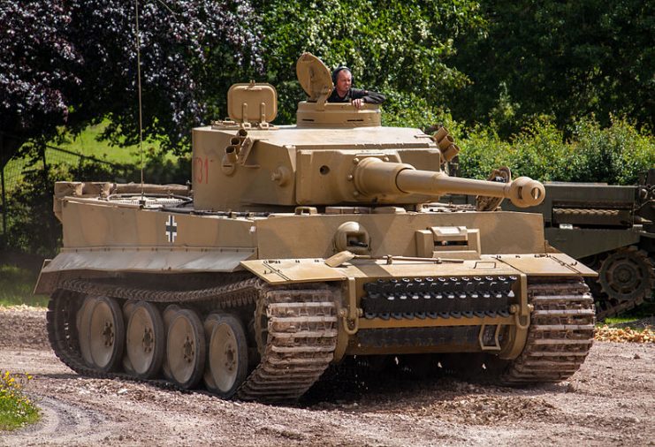 Tiger 131 Captured by the allies on display at Bovington Tank Museum, United Kingdom. By Simon Q CC BY 2.0