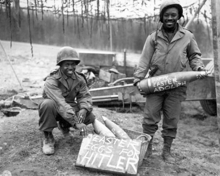 American Cannon Sends Adolph Hitler An Easter Sunday Surprise Gift 1945