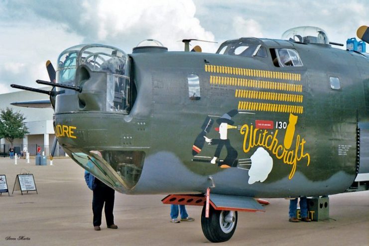 B-24 Witchcraft’s Nose Art.Photo: Steven Martin CC BY-NC-ND 2.0