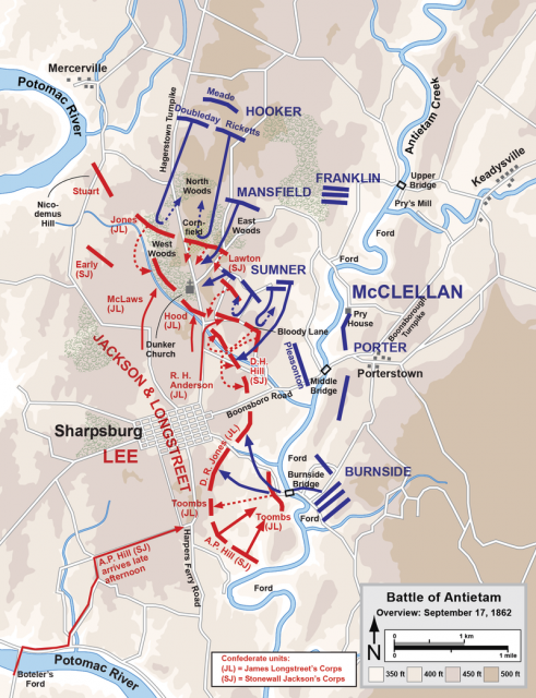 Battle Map of Antietam – Hal Jespersen CC BY 3.0