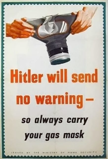 British Ministry of Home Security poster of a type that was common during the Phony War