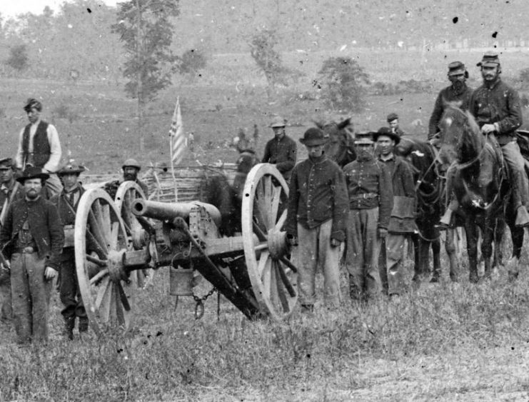 Multiply this Antietam cannon 500 times and you get “artillery hell.” Photo: Library of Congress