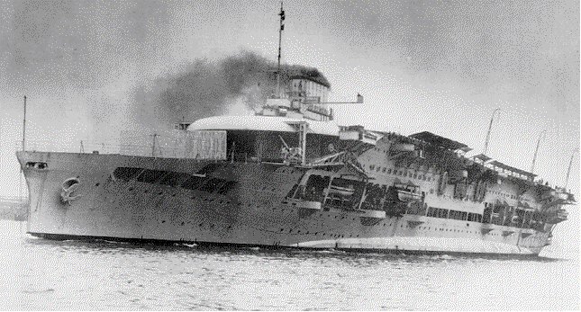 HMS Glorious soon after its remodeling as an aircraft carrier