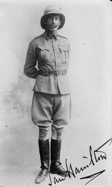 General Hamilton in a formal pose (1910).