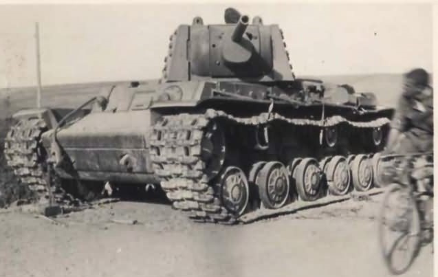 Soviet KV-1 Heavy Tank. It’s armor was too thick for early war German Tanks to penetrate.