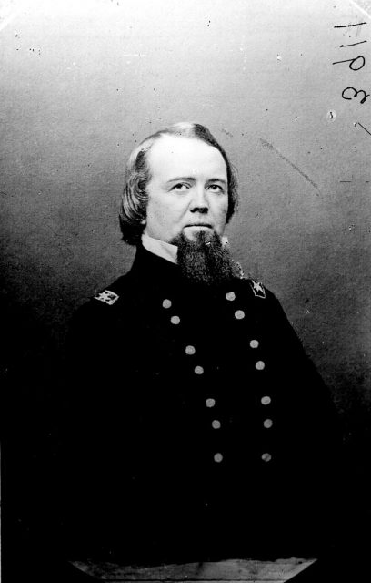 General John Pope (1822-1892) was a Union general during the Civil War, commanding the Third Military District, which included Alabama, Georgia, and Florida.