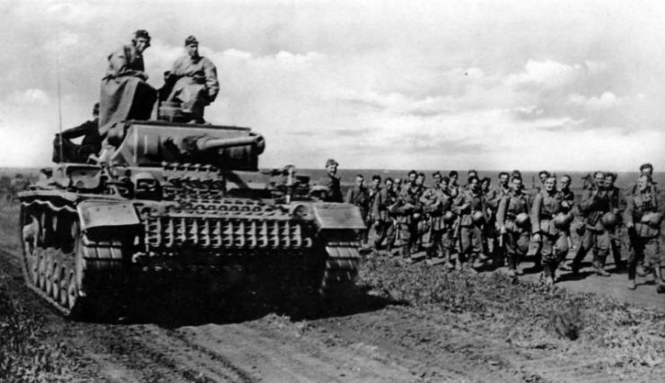 Panzer III Ausf J during operations on the Eastern Front in the summer of 1942