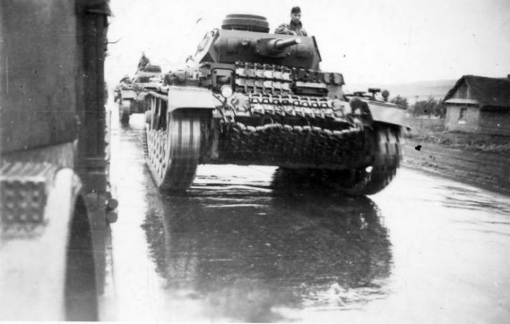 Panzer III Tanks with front spare tracks