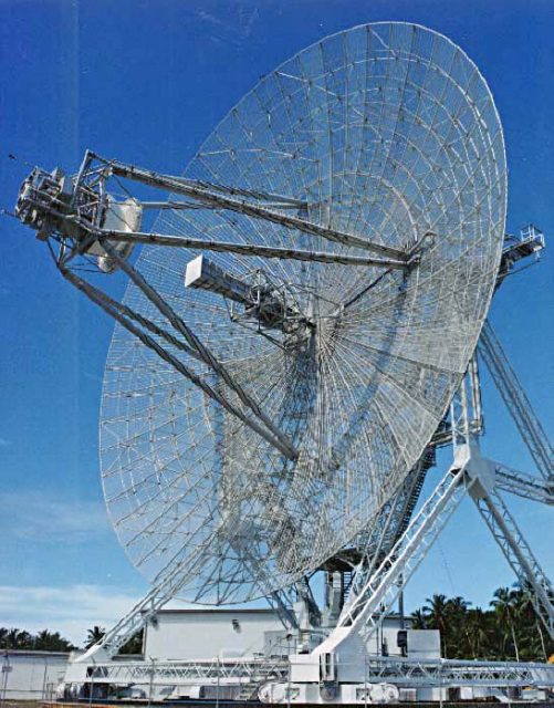 Long-range radar antenna, used to track space objects and ballistic missiles.