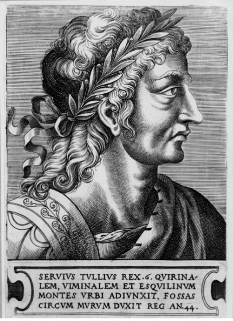 Servius Tullius, the sixth legendary king of ancient Rome.