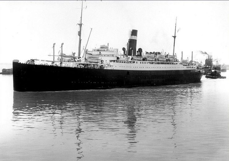 SS ATHENIA seen in Montreal Harbor