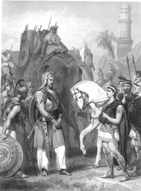 Surrender of King Porus to Alexander the Great