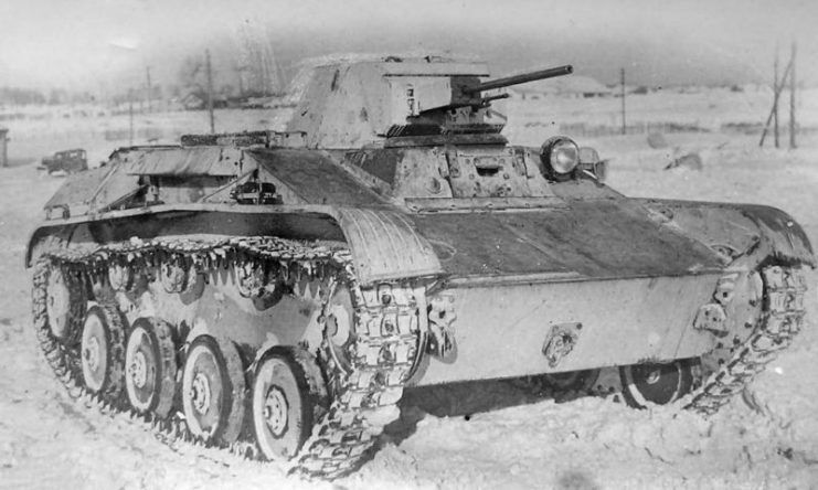 T-60 Tank in Winter Camo.