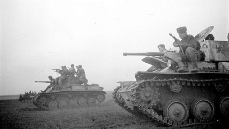 T-70 Tanks of the 5th Guard Tank Corps.