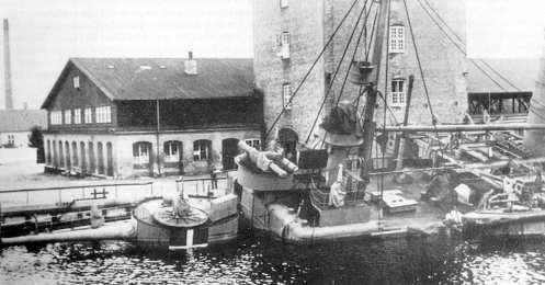 The Danish cruiser Peder Skram sunken at Holmen in Copenhagen, 29 August 1943