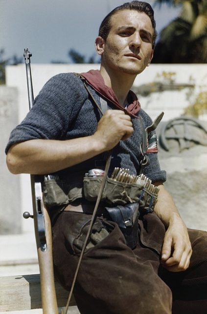 An Italian partisan in Florence on August 14, 1944