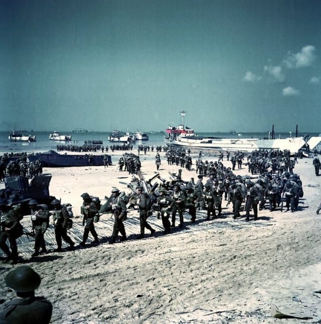 Canadian soldiers on Juno Beach