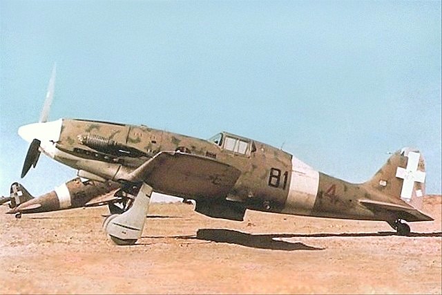 An early Macchi C.202 (no radio mast) of 81ª Squadriglia, 6° Gruppo, 1° Stormo CT