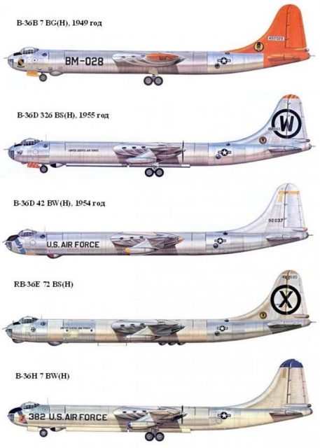 B-36’s modifications. Image: Djskybird / CC-BY-SA 3.0