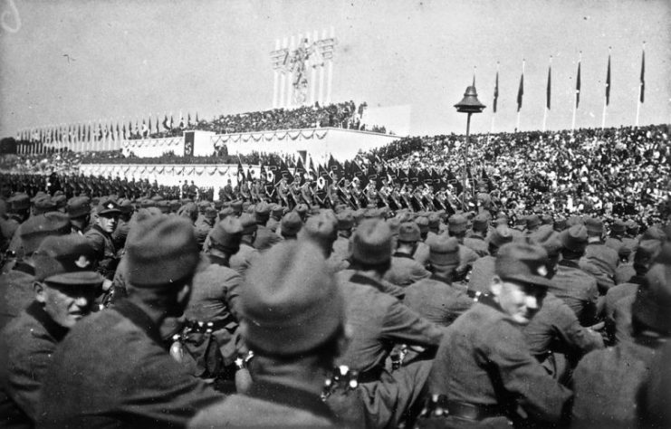 View from the crowd at the “Reichsparteitag” 1935