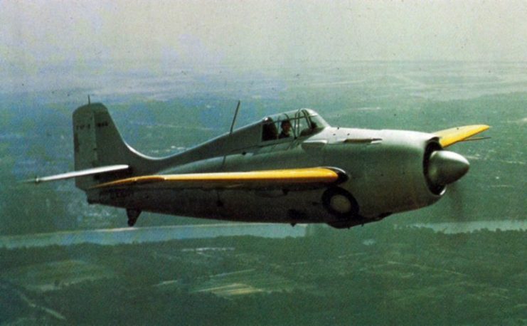 An early F4F-3 with prop spinner and cowl guns