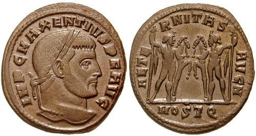 Maxentius. Photo: Classical Numismatic Group / CC BY-SA 3.0