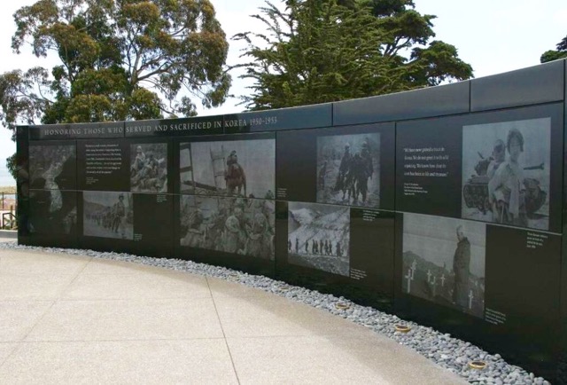 The main exhibit at the Korean War Memorial at the Presidio in San Francisco. (Photo credit: Gerry Parker)