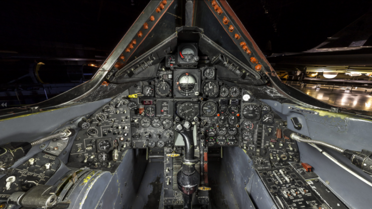 Lockheed SR-71A Blackbird, cockpit, forward view