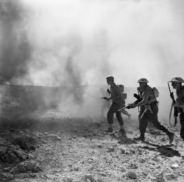 Storming Point 85 during the battle of Wadi Akarit