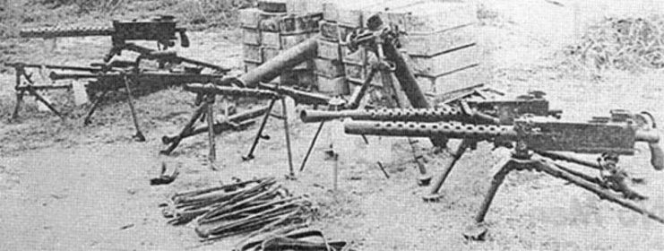 An array of WW2 guns here