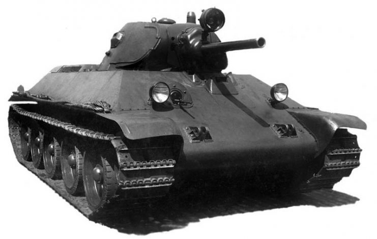 T-34 prototype A-34 with single-piece hull front