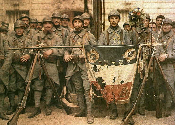 The 114th infantry in Paris, 14th July 1917.