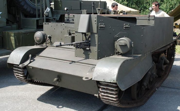 Universal carrier (mortar carrier) in Ursel, Belgium.Photo: Paul Hermans CC BY-SA 3.0