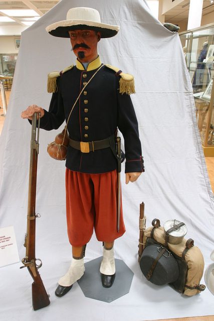 Uniform of a Legionnaire during the 1863 Mexican campaign.