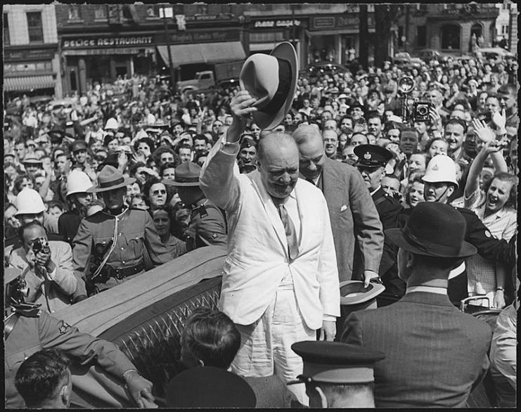 Churchill when he arrived in Quebec City in 1943.