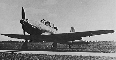 An Arado Ar 96 trainer aircraft in Germany, in 1945.