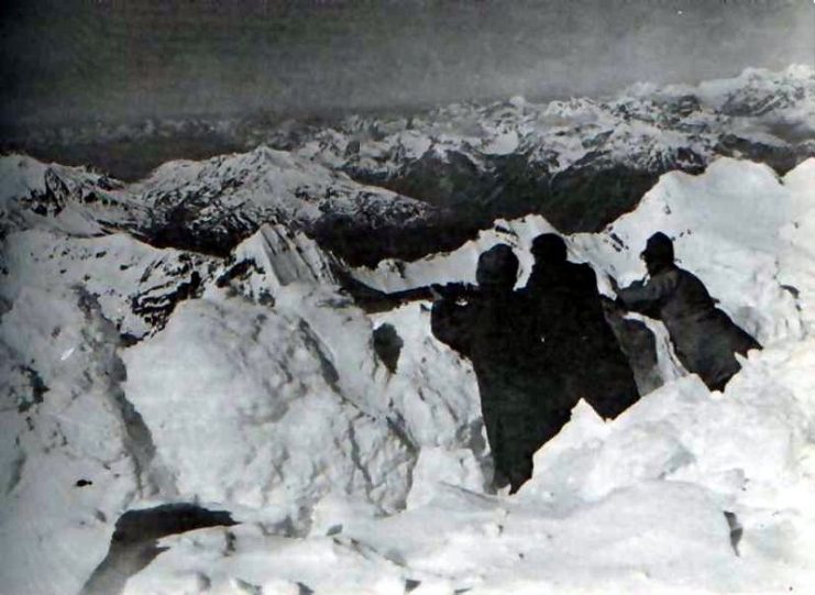 Austro-hungarian trench at the peak of Ortler (Alps) during first world war