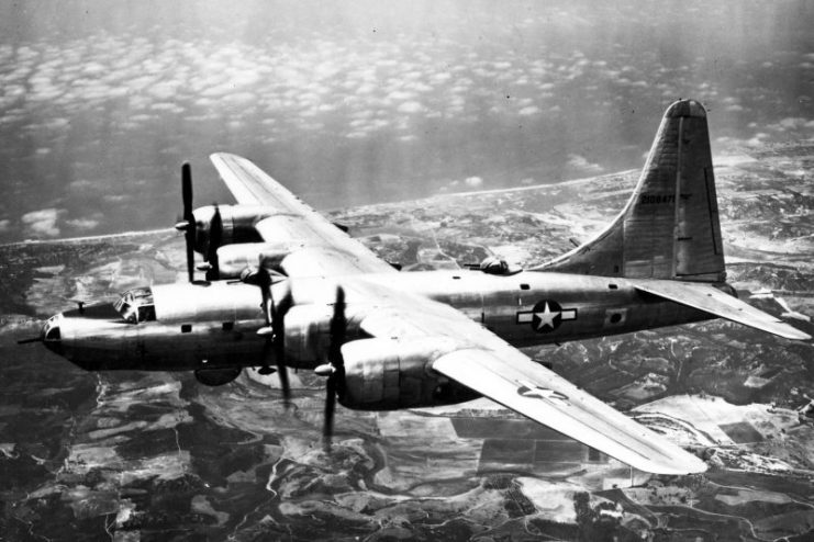 B-32 in flight