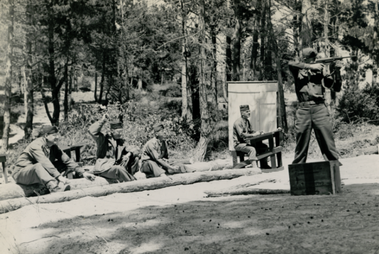 (CASA) soldiers train with the M3A1 Submachine Gun.