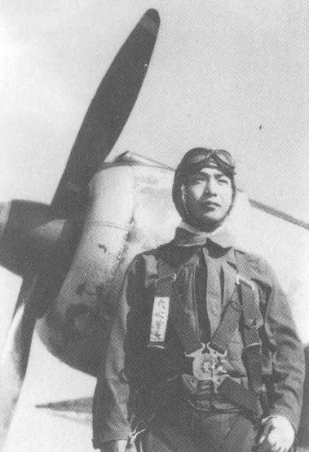 Imperial Japanese Army World War II ace Satoshi Anabuki. Anabuki was officially credited with 39 victories.