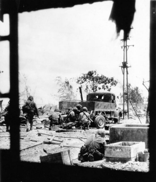 Marines battle their way through Garapan, Saipan, 1944.