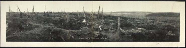 Trenches and No Man’s Land at Flanders Fields.