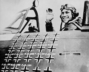 Robert S. Johnson, the first USAAF fighter pilot in the European theater to surpass Eddie Rickenbacker’s World War I score of 26 victories.